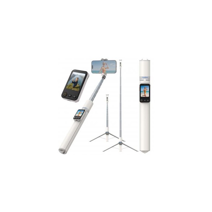 Selfie stick z monitorem podglądowym Telesin P1-CSS-02 do smartfonów