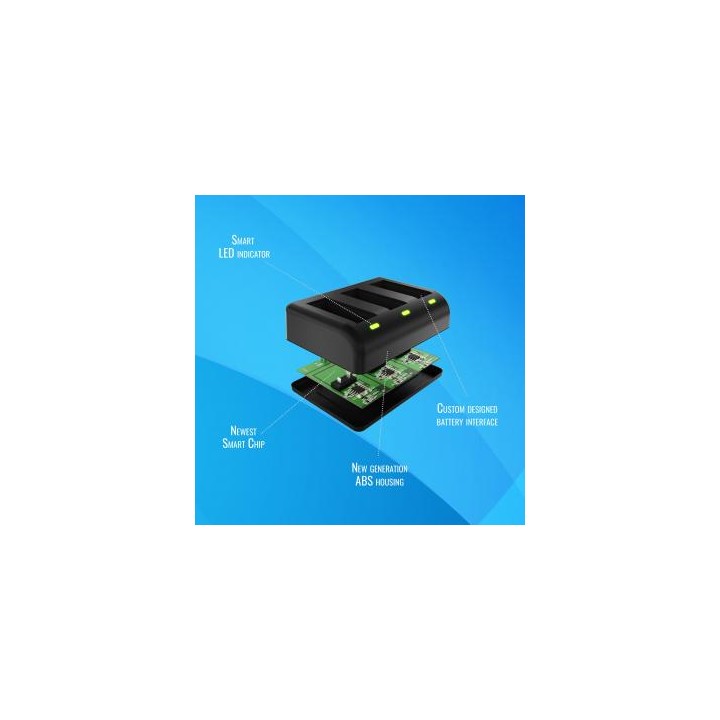 Ładowarka trójkanałowa Newell SDC-USB do akumulatorów AABAT-001 do GoPro