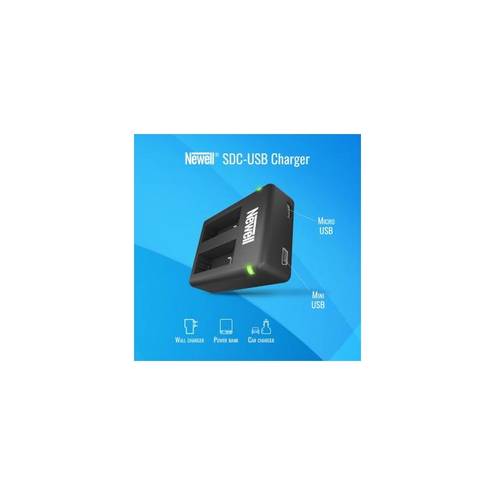 Ładowarka dwukanałowa Newell SDC-USB do akumulatorów AHDBT-901 do GoPro