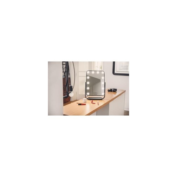 Lustro do makijażu Humanas HS-HM01 z oświetleniem LED - czarne