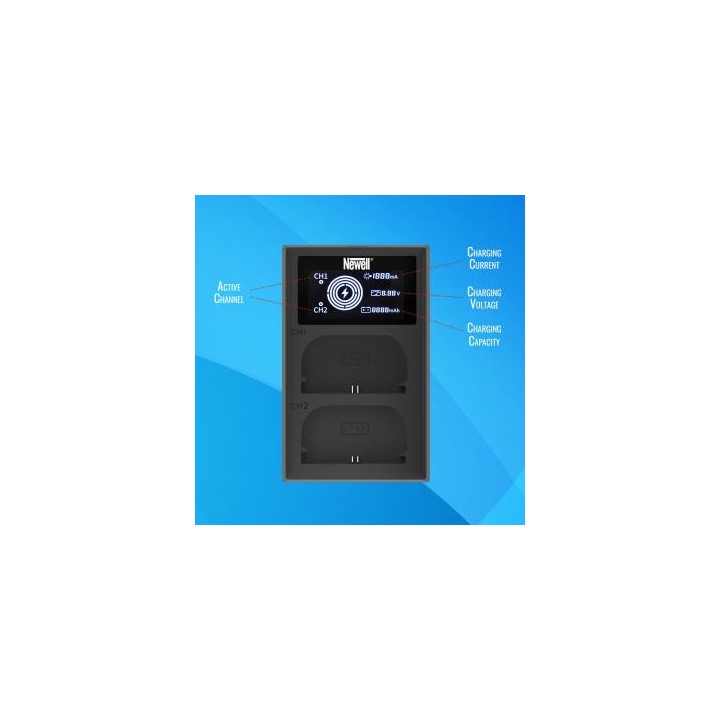 Ładowarka dwukanałowa Newell FDL-USB-C do akumulatorów NP-W235 do Fujifilm