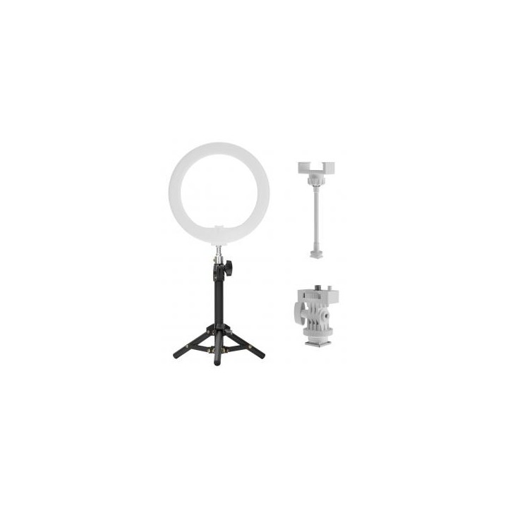 Lampa pierścieniowa LED Newell RL-10A Arctic White + statyw