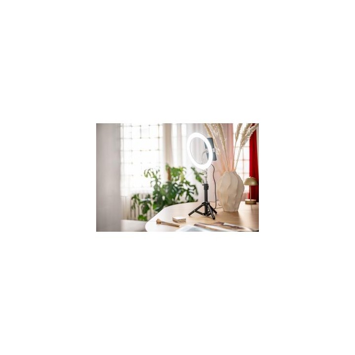 Lampa pierścieniowa LED Newell RL-10A Arctic White + statyw