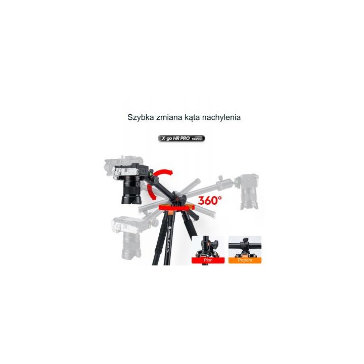 Statyw Fotopro X-go HR Pro z głowicą kulową FPH-52Q - czarny