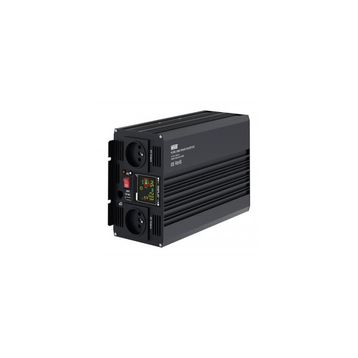 Przetwornica napięcia Newell z czystą sinusoidą - 12 V / 230 V, 1000 W