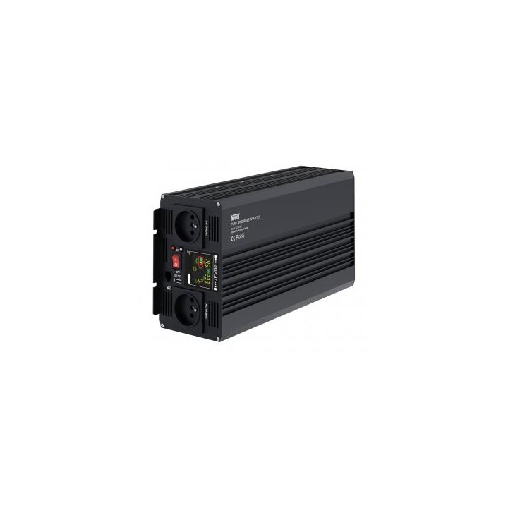 Przetwornica napięcia Newell z czystą sinusoidą - 12 V / 230 V, 2000 W