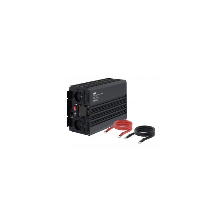Przetwornica napięcia Newell z czystą sinusoidą - 24 V / 230 V, 1000 W