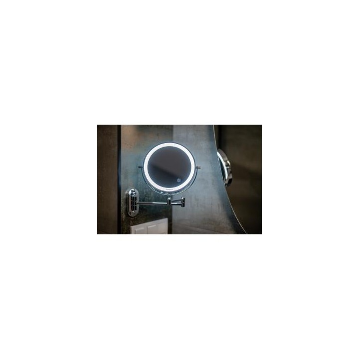 Lustro łazienkowe Humanas HS-BM01 z podświetleniem LED - srebrne