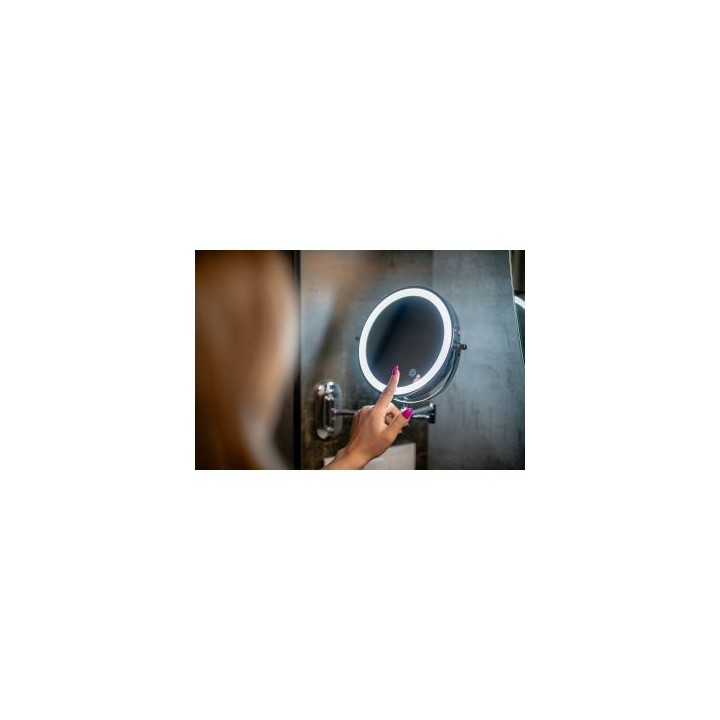 Lustro łazienkowe Humanas HS-BM01 z podświetleniem LED - srebrne