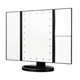 Lusterko do makijażu Humanas HS-ML04 z podświetleniem LED - czarne