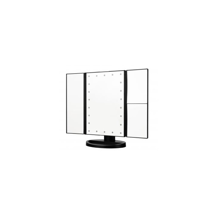 Lusterko do makijażu Humanas HS-ML04 z podświetleniem LED - czarne