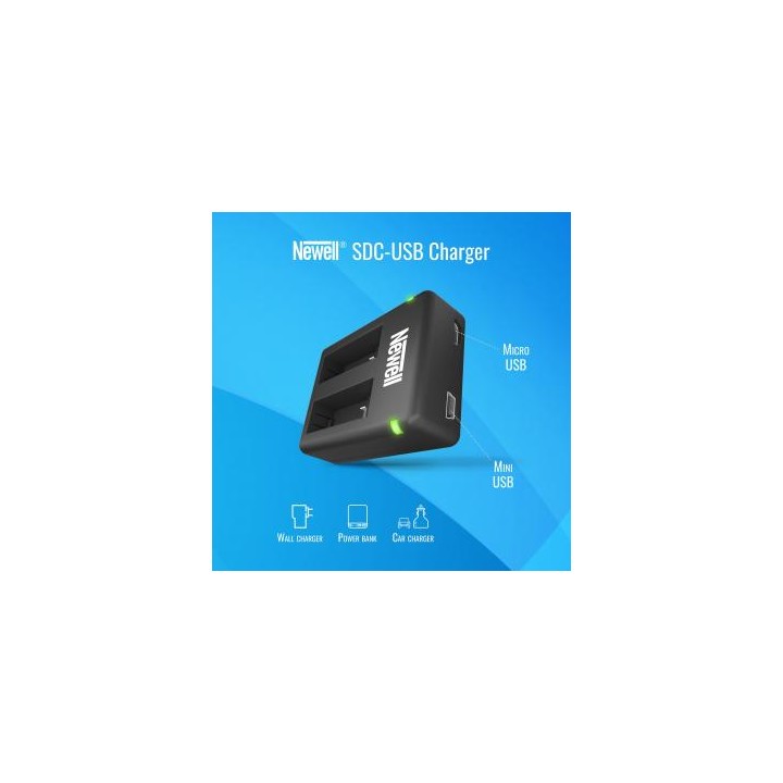 Ładowarka dwukanałowa Newell SDC-USB do akumulatorów LB-015 do Kodak
