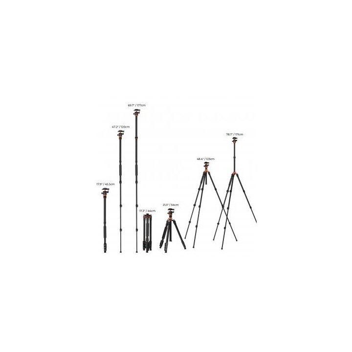 Statyw K&F Concept K254A3 z głowicą kulową BH-28L