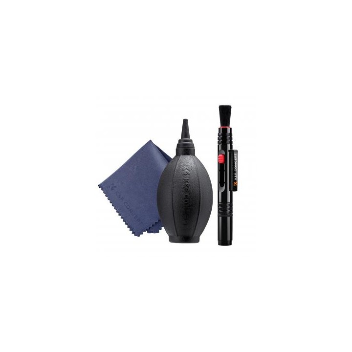 Zestaw czyszczący K&F Concept 3w1 - gruszka, mikrofibra, piórko fotograficzne