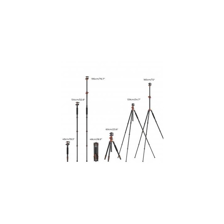 Statyw K&F Concept T254A4 z głowicą kulową BH-28L