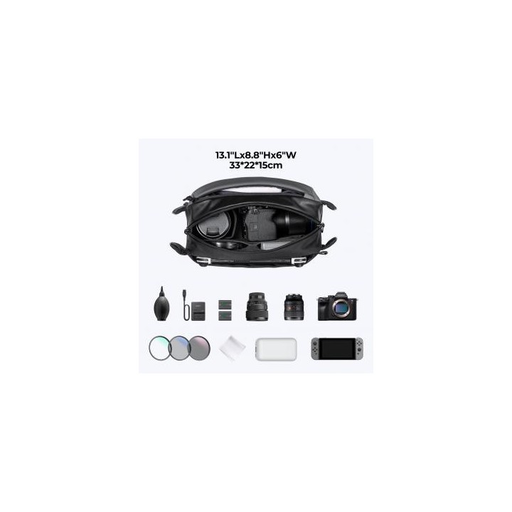 Torba fotograficzna K&F Concept Alpha Sling Bag 10 l - szara
