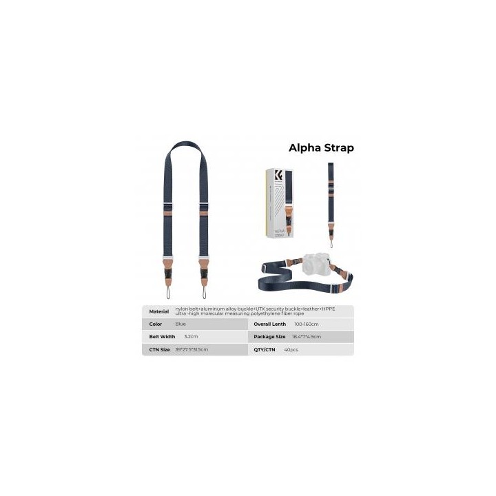 Pasek do aparatu K&F Concept Alpha Strap - ciemnoszary