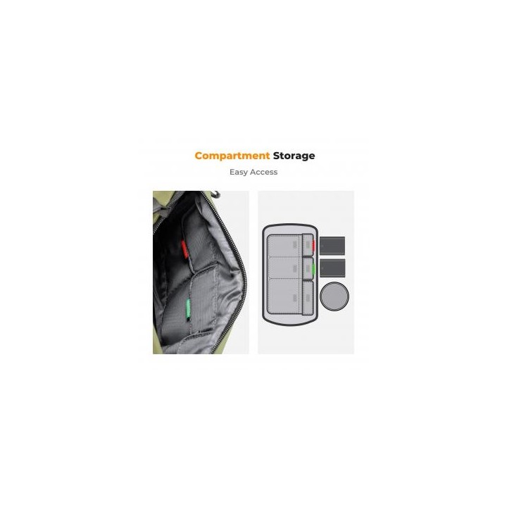 Torba fotograficzna K&F Concept Alpha Sling Bag 10 l - zielona