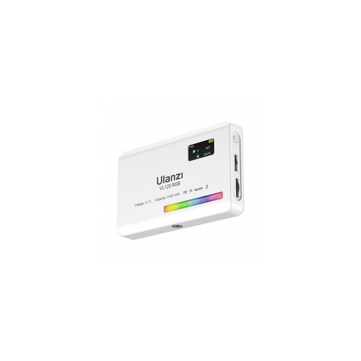 Lampa LED Ulanzi VL120 - RGB, WB (2500 K - 9000 K), biała