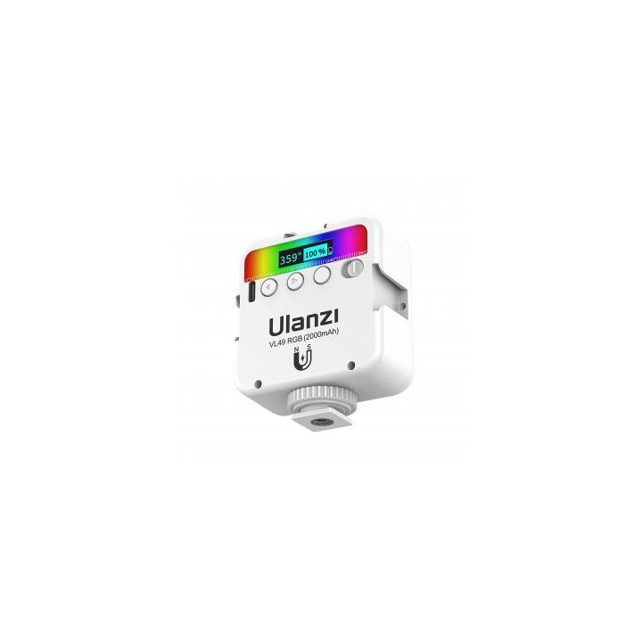 Lampa LED Ulanzi VL49 - RGB, WB (2500 K - 9000 K), biała