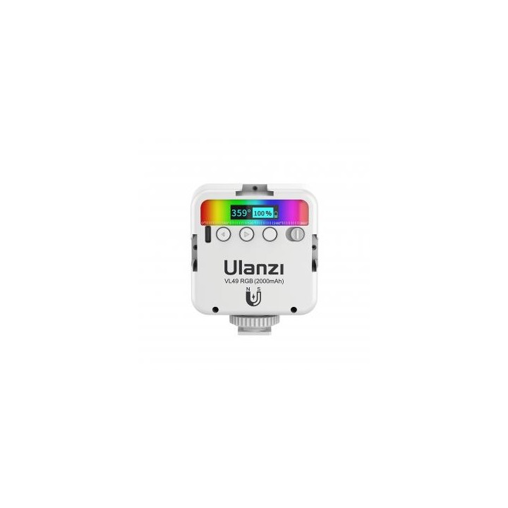 Lampa LED Ulanzi VL49 - RGB, WB (2500 K - 9000 K), biała