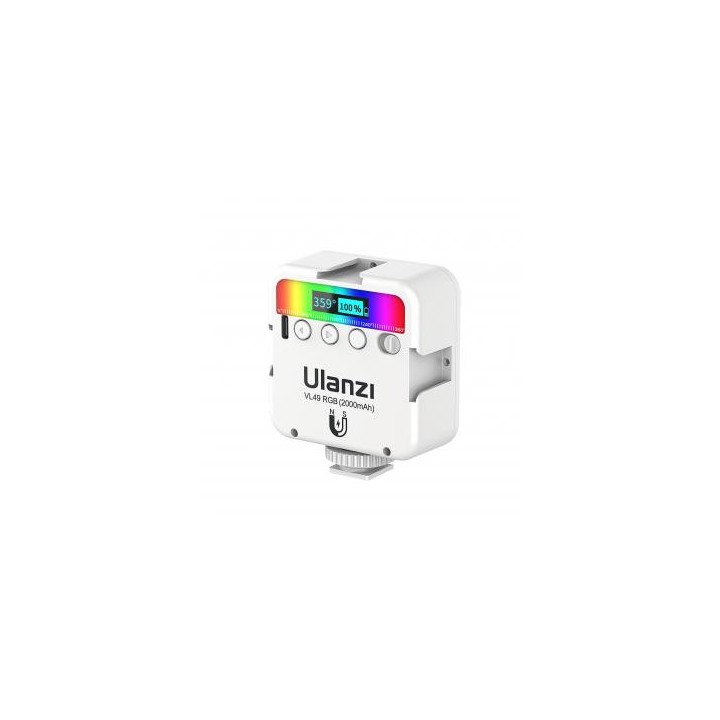 Lampa LED Ulanzi VL49 - RGB, WB (2500 K - 9000 K), biała