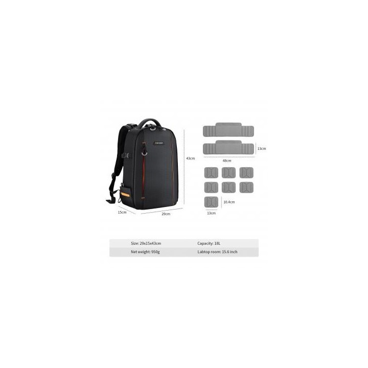 Plecak fotograficzny K&F Concept Beta Backpack 18 l - czarny