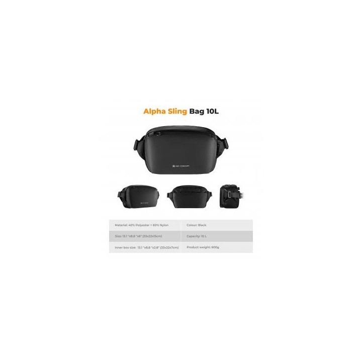 Torba fotograficzna K&F Concept Alpha Sling Bag 10 l - czarna