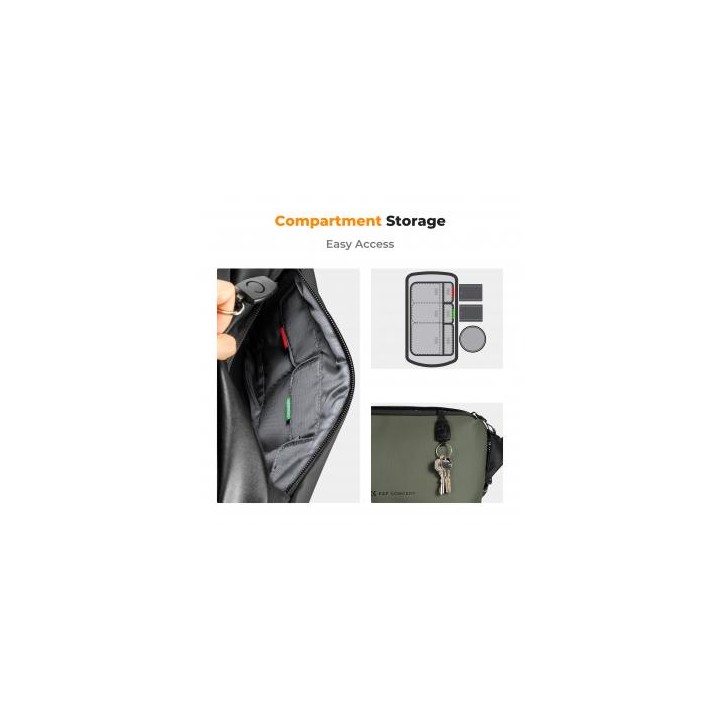 Torba fotograficzna K&F Concept Alpha Sling Bag 10 l - ciemnozielona