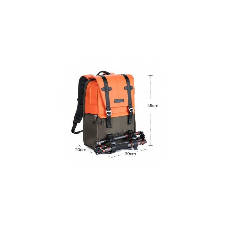 Plecak fotograficzny K&F Concept Urban Wander 20 l - pomarańczowy