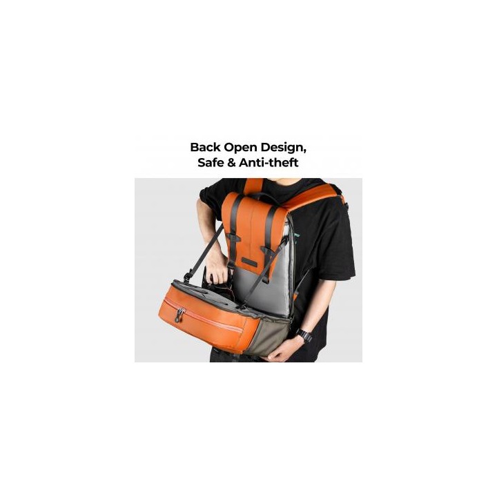 Plecak fotograficzny K&F Concept Urban Wander 20 l - pomarańczowy