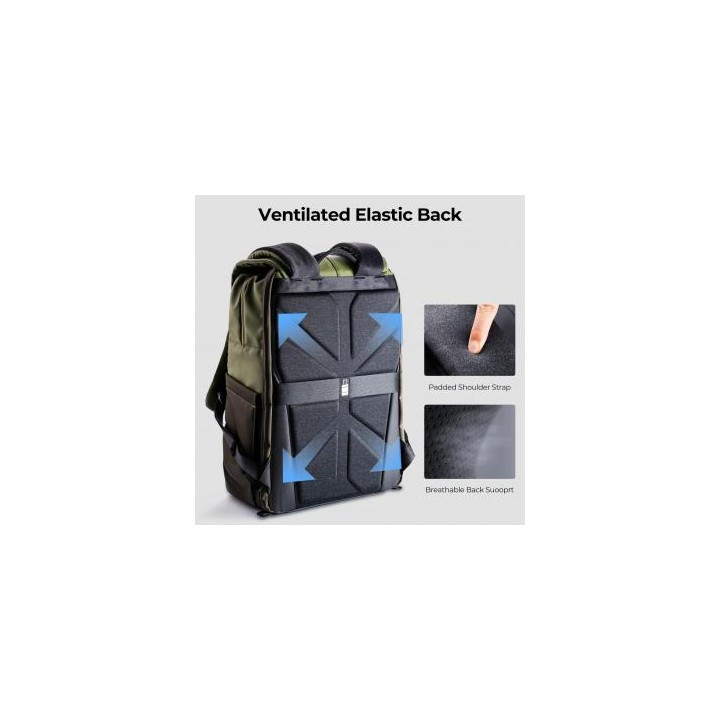 Plecak fotograficzny K&F Concept Urban Wander 20 l - zielony
