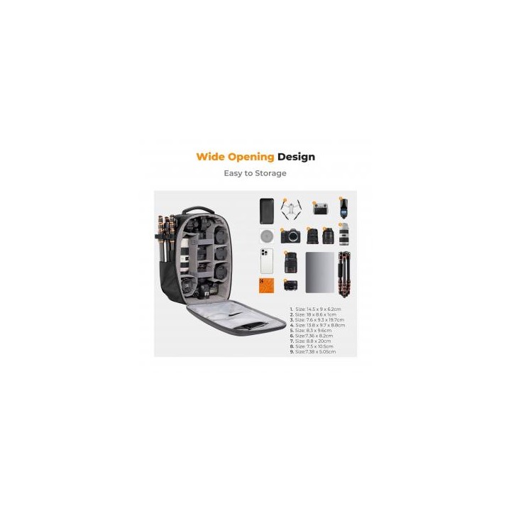Plecak fotograficzny K&F Concept Nature Wander 22 l - czarny