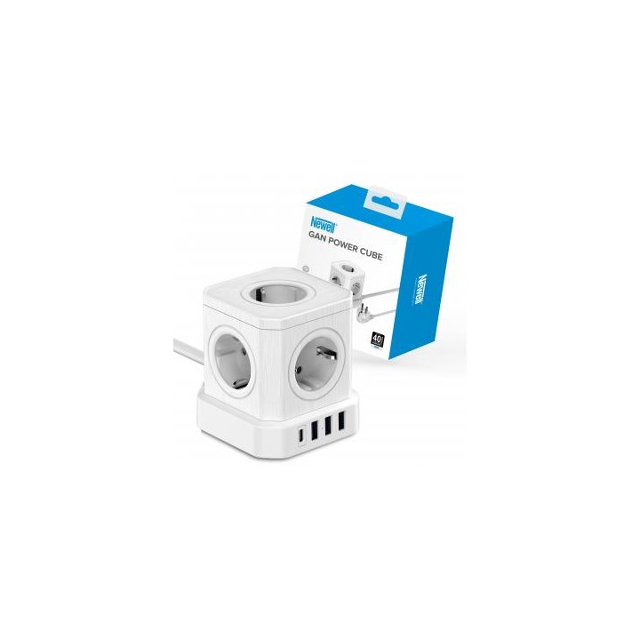 Kostka zasilająca Newell GaN Power Cube 9w1 - biała