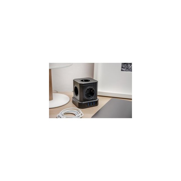 Kostka zasilająca Newell GaN Power Cube 9w1 - czarna