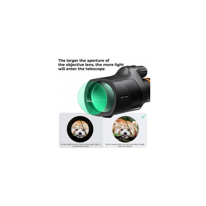 Luneta obserwacyjna K&F Concept BaK-4 12x50 - czarna