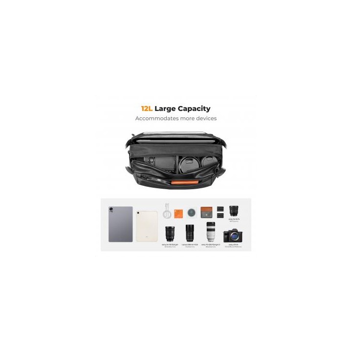 Torba fotograficzna K&F Concept Urban Wander Sling 12 l - czarna
