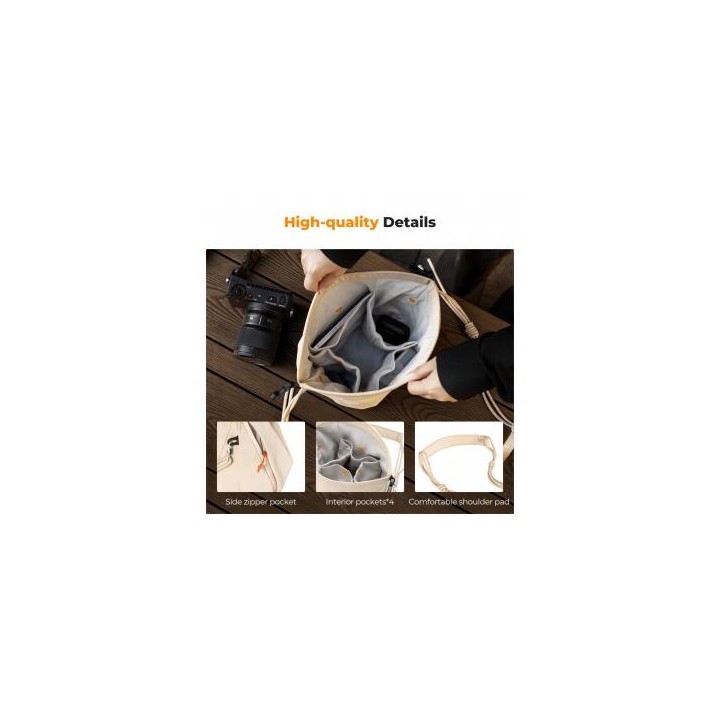 Torba fotograficzna K&F Concept Urban Wander Sling U11 5 l - beżowa