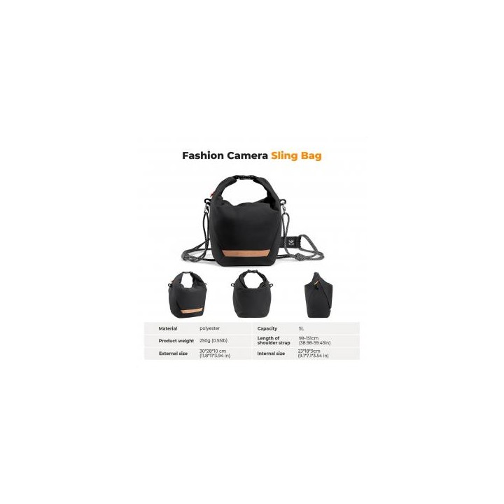 Torba fotograficzna K&F Concept Urban Wander Sling U11 5 l - czarna