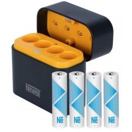 Ładowarka 4-kanałowa Newell do akumulatorów Li-ion + 4 akumulatory Li-ion AA 1,5 V 2200 mAh