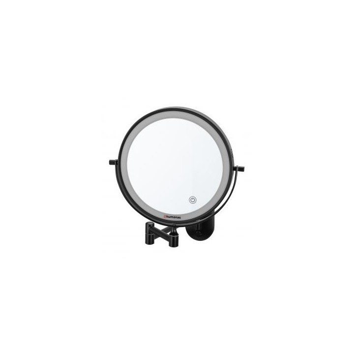 Lustro łazienkowe Humanas HS-BM01 z podświetleniem LED - czarne