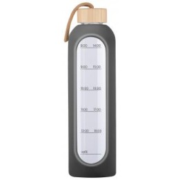 Butelka szklana KiCA Hydro Glass 1000 ml - szara