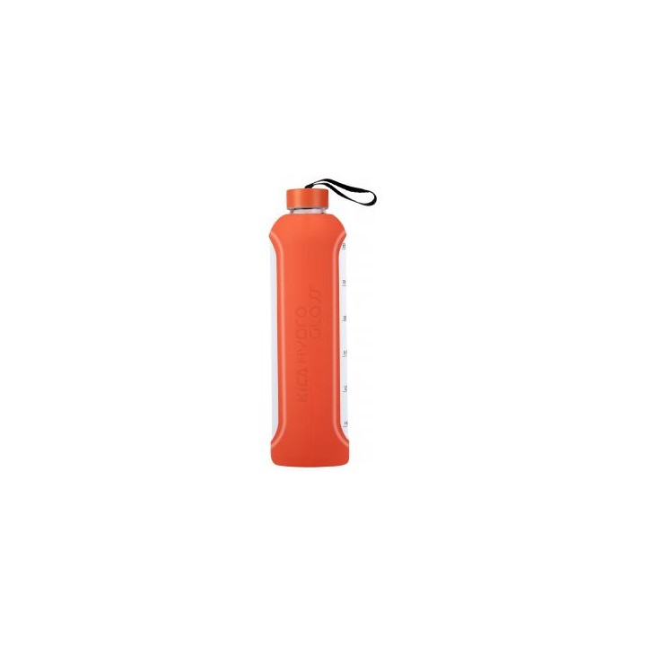 Butelka szklana KiCA Hydro Glass 1000 ml - pomarańczowa