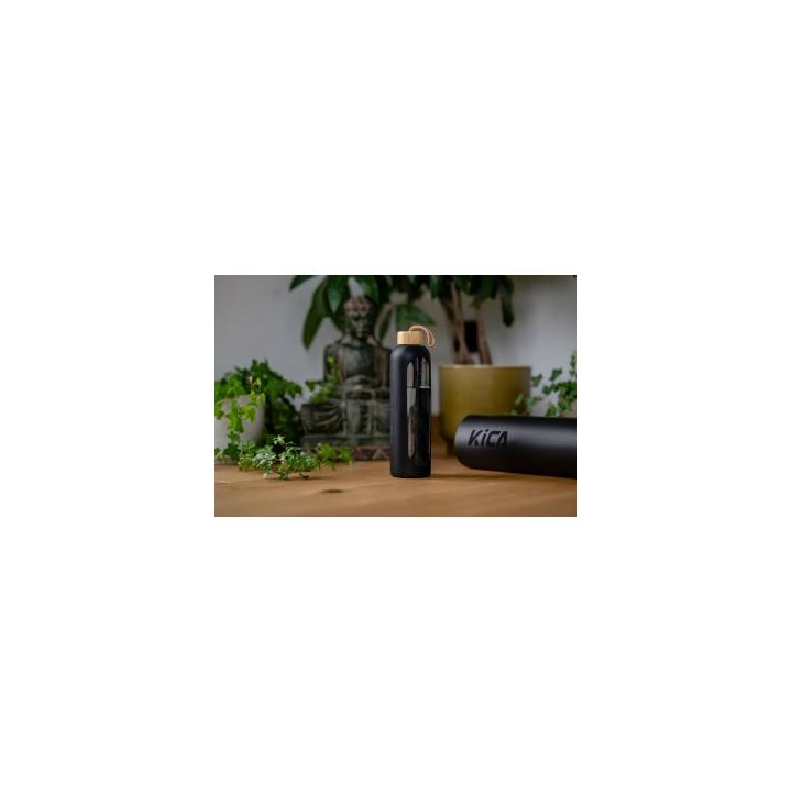 Butelka szklana KiCA Hydro Glass 1000 ml - pomarańczowa