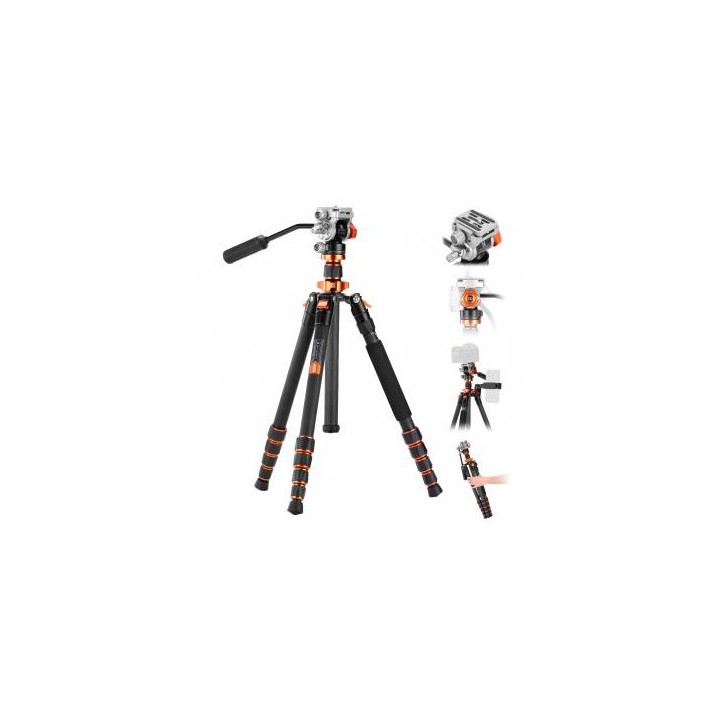 Statyw video K&F Concept O255C4 z głowicą FH-03