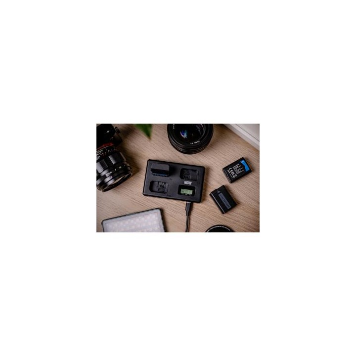Ładowarka trójkanałowa Newell TT-USB-C do akumulatorów NP-FW50 do Sony
