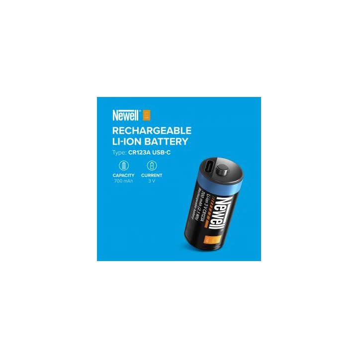 Akumulator Newell CR123A USB-C 700 mAh 2 szt. blister