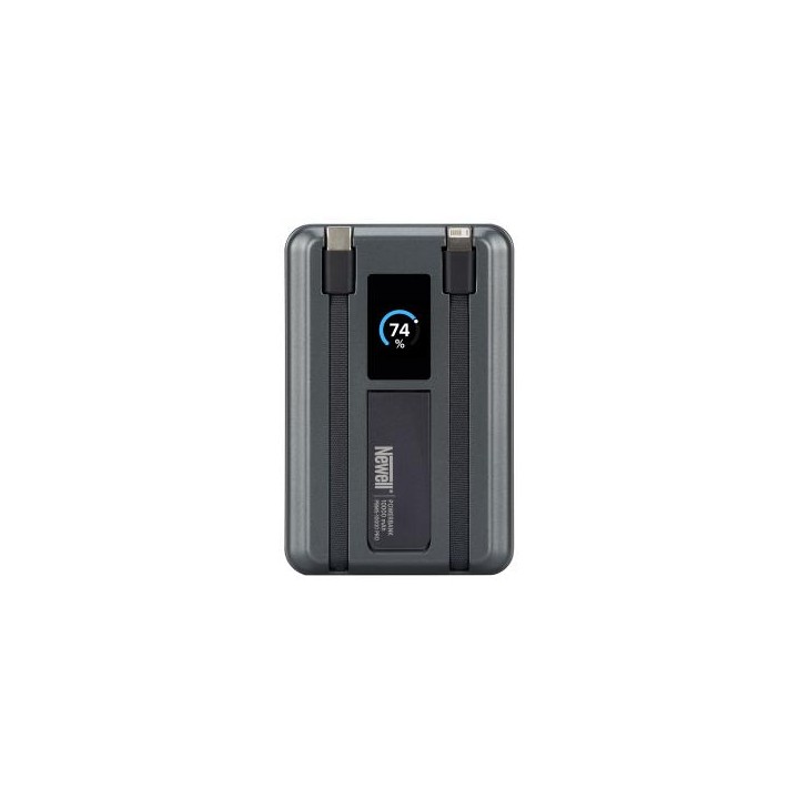 Power Bank Newell MS-10000 Pro MagSafe 10000 mAh Lightning, USB-C - szary