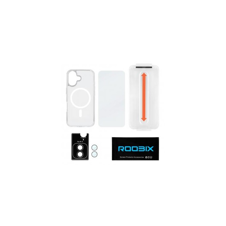 Zestaw Roobix 3w1 Combo do iPhone 17 (etui MagSafe + szkło + ochrona obiektywu)