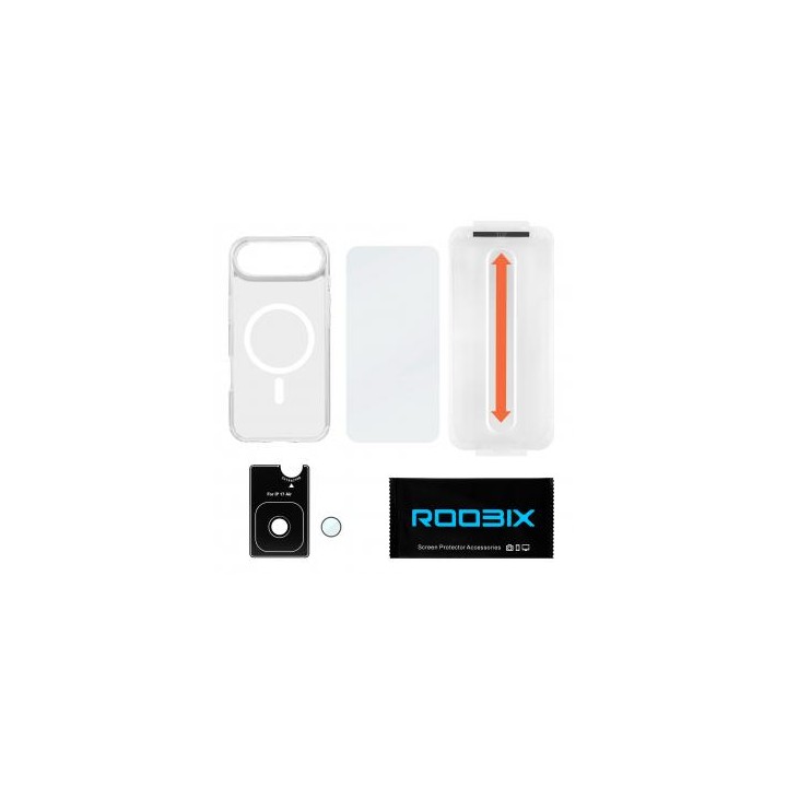 Zestaw Roobix 3w1 Combo do iPhone 17 Air (etui MagSafe + szkło + ochrona obiektywu)